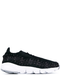 Мужские черные кожаные плетеные кеды от Nike