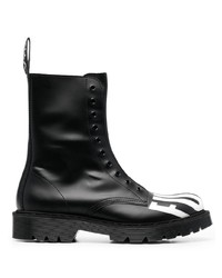 Мужские черные кожаные повседневные ботинки с принтом от VTMNTS