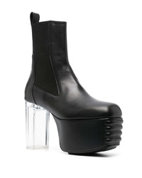 Мужские черные кожаные повседневные ботинки от Rick Owens