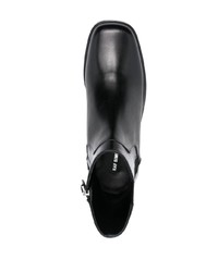 Мужские черные кожаные повседневные ботинки от Raf Simons