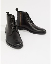 Мужские черные кожаные повседневные ботинки от Aldo