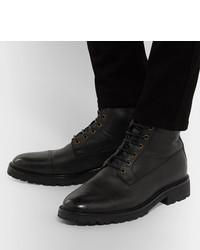 Мужские черные кожаные повседневные ботинки от Belstaff