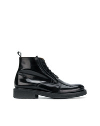 Мужские черные кожаные повседневные ботинки от AMI Alexandre Mattiussi