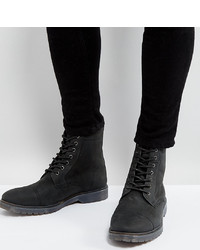 Мужские черные кожаные повседневные ботинки от ASOS DESIGN