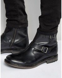 Мужские черные кожаные повседневные ботинки от Base London