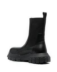 Мужские черные кожаные повседневные ботинки от Rick Owens