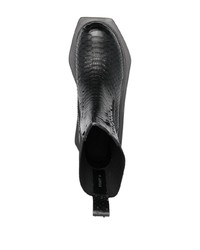 Мужские черные кожаные повседневные ботинки от Rick Owens