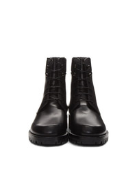 Мужские черные кожаные повседневные ботинки от Christian Louboutin