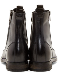 Мужские черные кожаные повседневные ботинки от Diesel