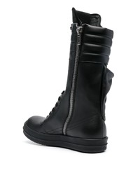 Мужские черные кожаные повседневные ботинки от Rick Owens