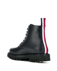 Мужские черные кожаные повседневные ботинки от Tommy Hilfiger