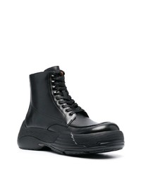 Мужские черные кожаные повседневные ботинки от Lanvin