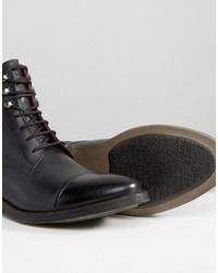 Мужские черные кожаные повседневные ботинки от Base London