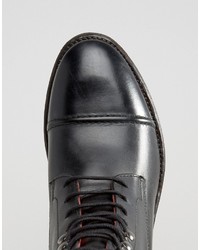 Мужские черные кожаные повседневные ботинки от Base London