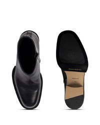 Мужские черные кожаные повседневные ботинки от Alexander McQueen