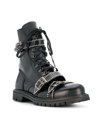 Мужские черные кожаные повседневные ботинки от Christian Pellizzari