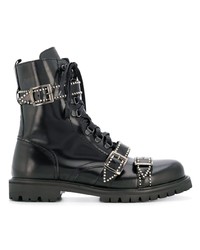 Мужские черные кожаные повседневные ботинки от Christian Pellizzari