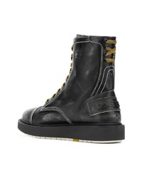 Мужские черные кожаные повседневные ботинки от Diesel