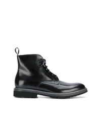 Мужские черные кожаные повседневные ботинки от Dell'oglio