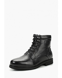 Мужские черные кожаные повседневные ботинки от Dino Ricci Select