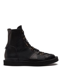 Мужские черные кожаные повседневные ботинки от Dolce & Gabbana