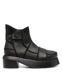 Мужские черные кожаные повседневные ботинки от Eckhaus Latta