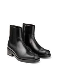 Мужские черные кожаные повседневные ботинки от Jimmy Choo