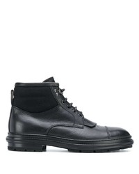 Мужские черные кожаные повседневные ботинки от Ermenegildo Zegna