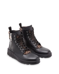 Мужские черные кожаные повседневные ботинки от Fendi