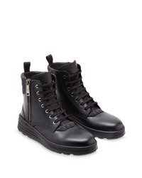 Мужские черные кожаные повседневные ботинки от Fendi