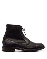 Мужские черные кожаные повседневные ботинки от Fratelli Rossetti