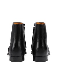 Мужские черные кожаные повседневные ботинки от Gucci