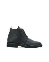 Мужские черные кожаные повседневные ботинки от Giuseppe Zanotti Design