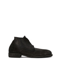 Мужские черные кожаные повседневные ботинки от Guidi