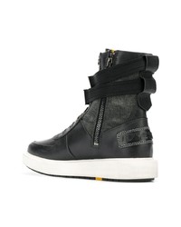 Мужские черные кожаные повседневные ботинки от Diesel