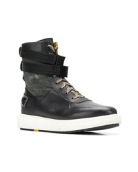 Мужские черные кожаные повседневные ботинки от Diesel