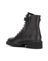 Мужские черные кожаные повседневные ботинки от Giuseppe Zanotti Design