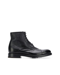 Мужские черные кожаные повседневные ботинки от Henderson Baracco