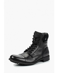 Мужские черные кожаные повседневные ботинки от Kazar