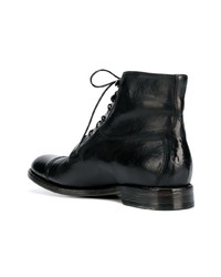 Мужские черные кожаные повседневные ботинки от Silvano Sassetti