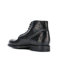 Мужские черные кожаные повседневные ботинки от Pantanetti