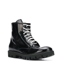 Мужские черные кожаные повседневные ботинки от Low Brand