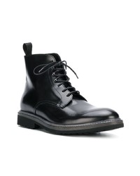 Мужские черные кожаные повседневные ботинки от Dell'oglio