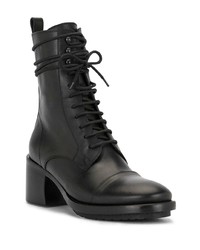 Мужские черные кожаные повседневные ботинки от Ann Demeulemeester