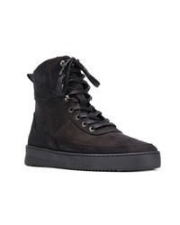 Мужские черные кожаные повседневные ботинки от Filling Pieces