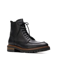 Мужские черные кожаные повседневные ботинки от Tommy Hilfiger