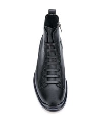 Мужские черные кожаные повседневные ботинки от Giorgio Armani