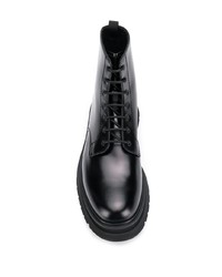 Мужские черные кожаные повседневные ботинки от Prada