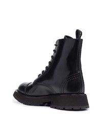 Мужские черные кожаные повседневные ботинки от Alexander McQueen