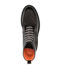 Мужские черные кожаные повседневные ботинки от Santoni